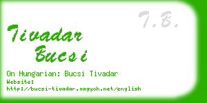 tivadar bucsi business card